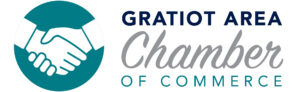 Gratiot Area Chamber of Commerce logo with handshake.